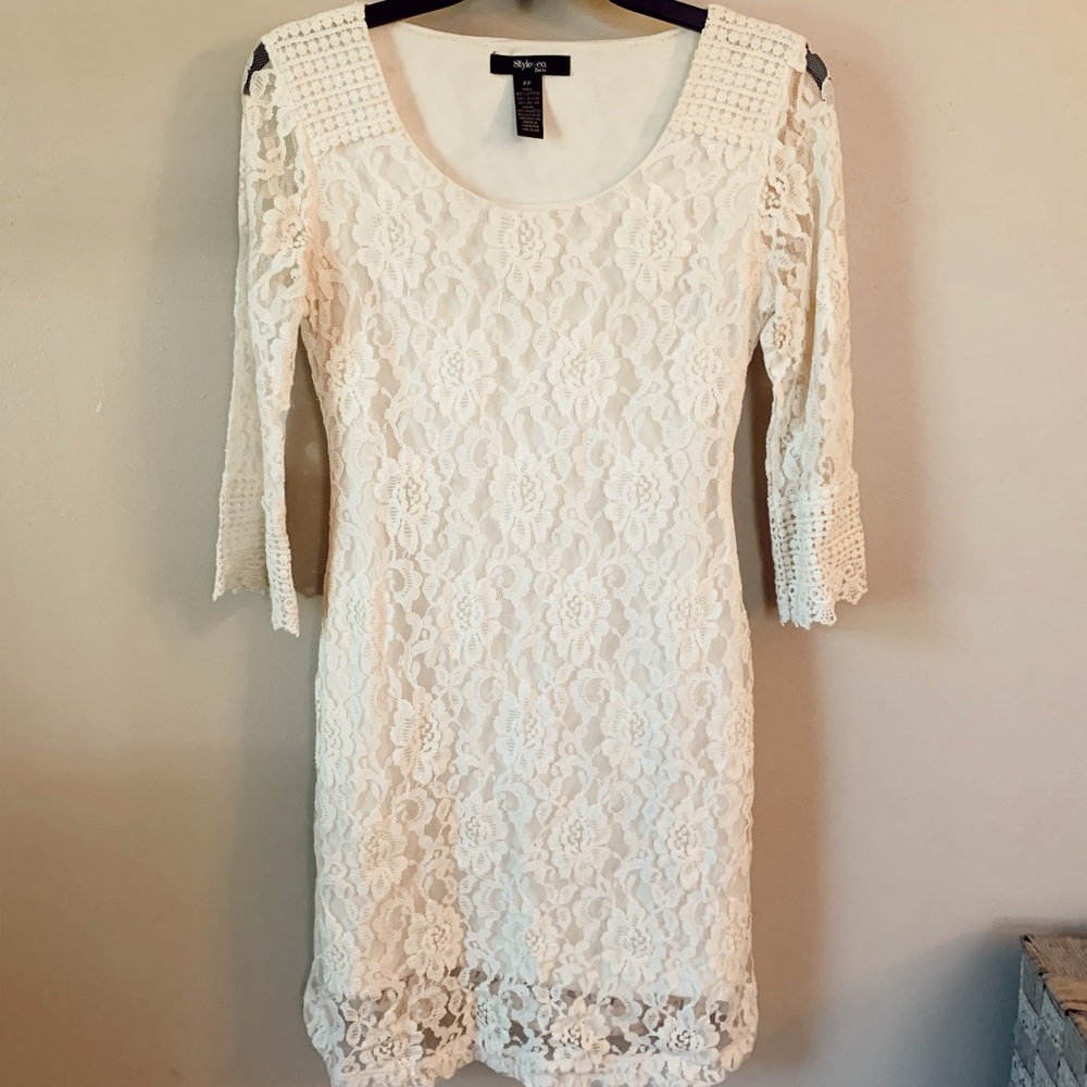 White lace dress